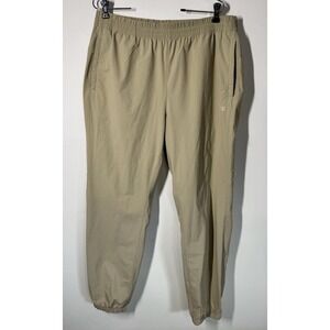 VRST Mens Tan Performance Pull On Joggers Pants Size L  Zippered Pockets Stretch